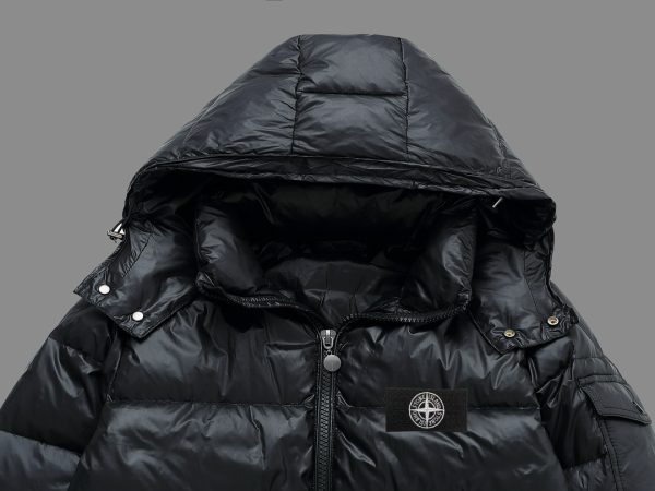 Best Selling Stone Island Down Jacket White Nylon Breathable Luxury