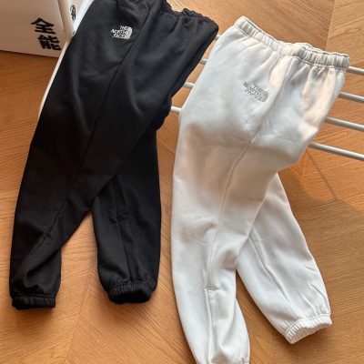 Premium The North Face Sweatpants Black Cotton Embroidered Luxury