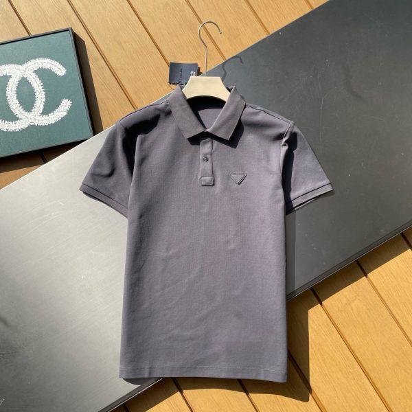 Premium Quality Prada Short Sleeves Black Cotton Casual Collection