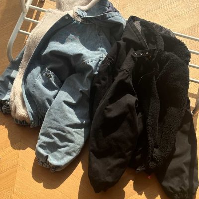 Premium Supreme Coats Black Denim Washed Luxury