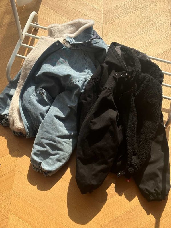 Premium Supreme Coats Black Denim Washed Luxury