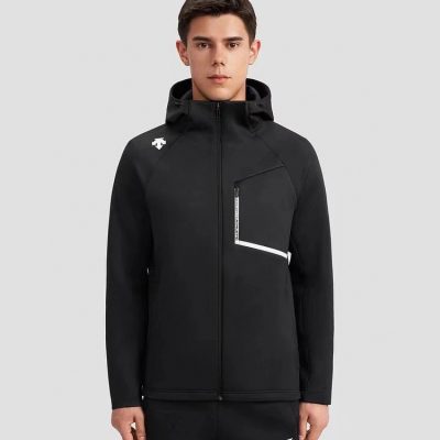 Best Selling Descente Jacket Black Polyester Classic Style