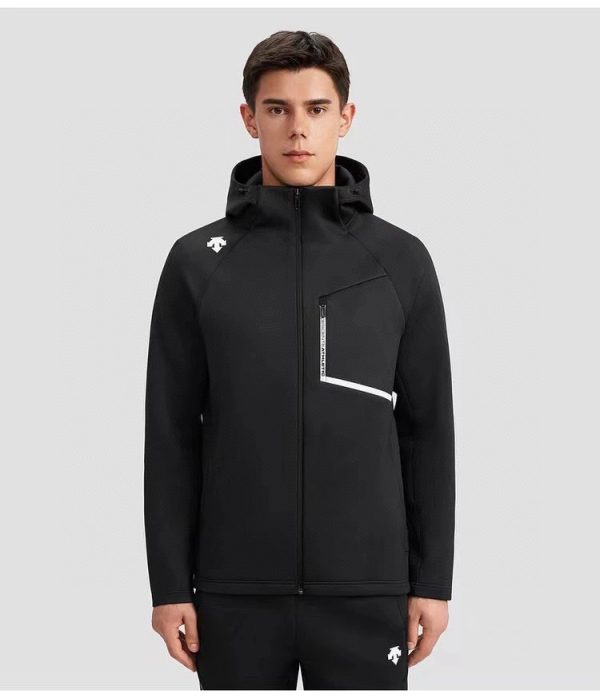 Best Selling Descente Jacket Black Polyester Classic Style
