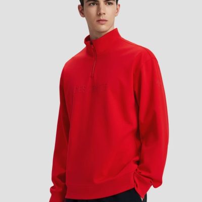 Premium Quality Descente Sweatshirts Red Knit Luxury