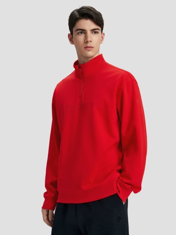 Premium Quality Descente Sweatshirts Red Knit Luxury
