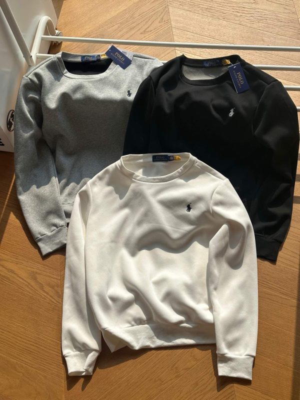 Best Selling Ralph Lauren Hoodie Black Fleece Casual Style