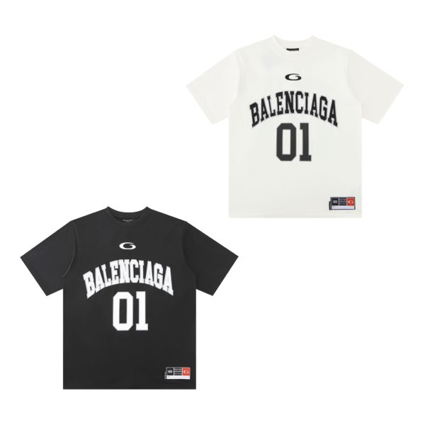 High Quality Balenciaga Short Sleeves Black Jersey Washed Luxury