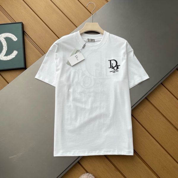 Premium Dior Short Sleeves Black Cotton Washed Style