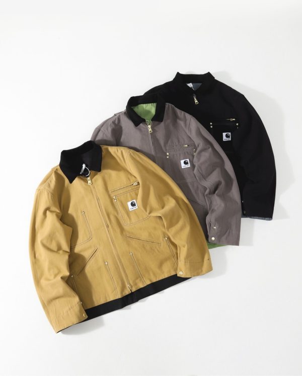 Premium Quality Sacai Coats Khaki Canvas Classic Style