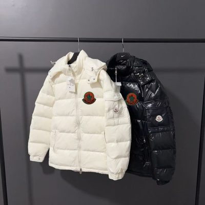 High Quality Moncler Down Jacket White Nylon Breathable Luxury