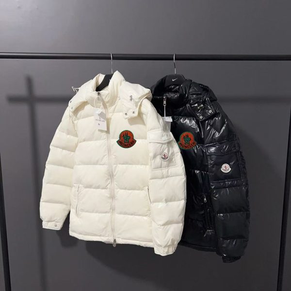 High Quality Moncler Down Jacket White Nylon Breathable Luxury