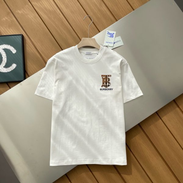 High Quality Burberry Short Sleeves Black Cotton Checkered Collection