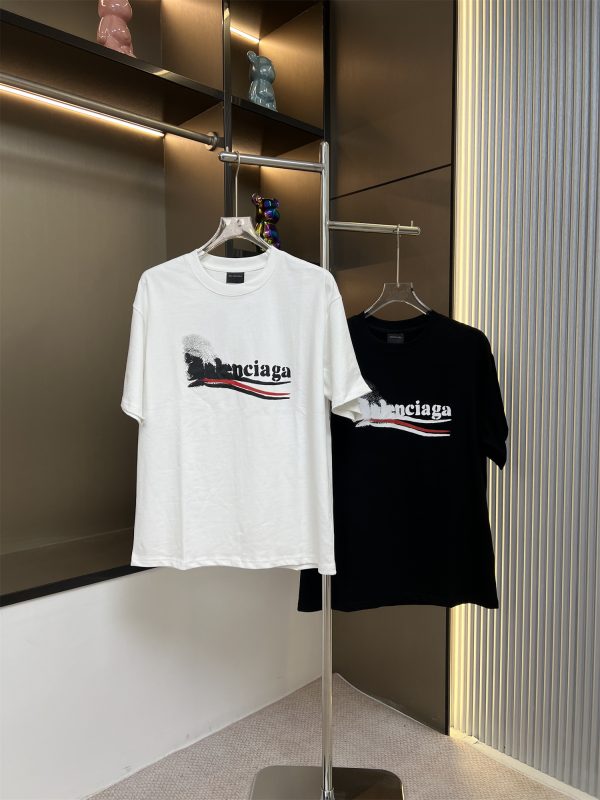 Premium Balenciaga Short Sleeves Cotton Print Luxury