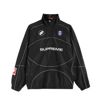Luxury Supreme Coat Black Embroidery Style