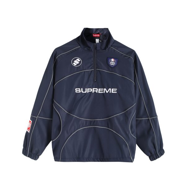 High Quality Supreme Coat Navy Embroidery Luxury