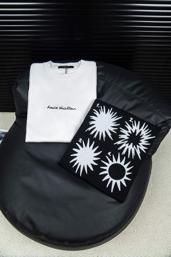 Luxury Louis Vuitton Short Sleeves Cotton Logo Luxury