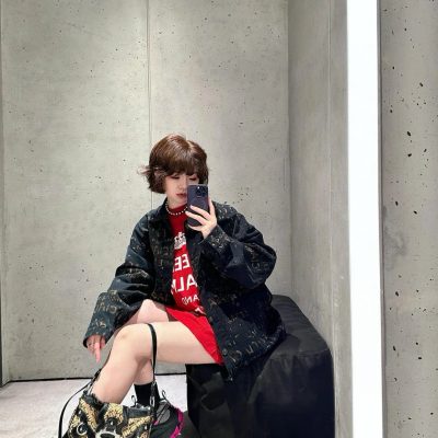Luxury Balenciaga Coat Gray Denim Washed Luxury