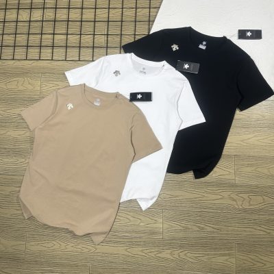 Premium Quality Descente Short Sleeves Black Logo Style