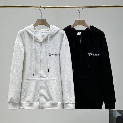 High Quality Lululemon Coat Black Cotton Casual Style