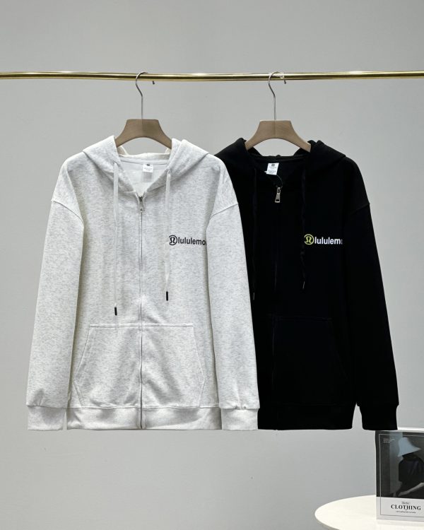 High Quality Lululemon Coat Black Cotton Casual Style