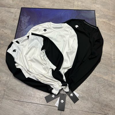 Best Selling Descente Long Sleeves White Fleece Patchwork Collection