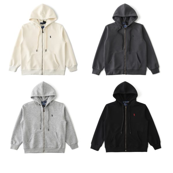 Premium Ralph Lauren Coat Gray Cotton Logo Luxury