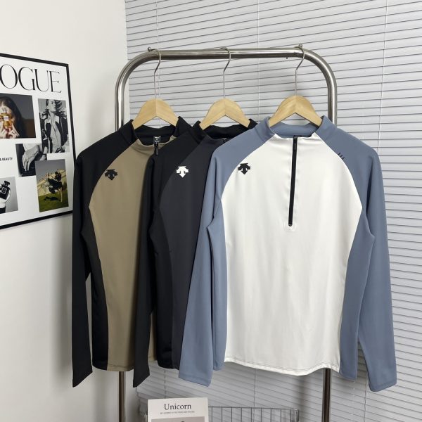 Premium Descente Long Sleeves Black Logo Luxury
