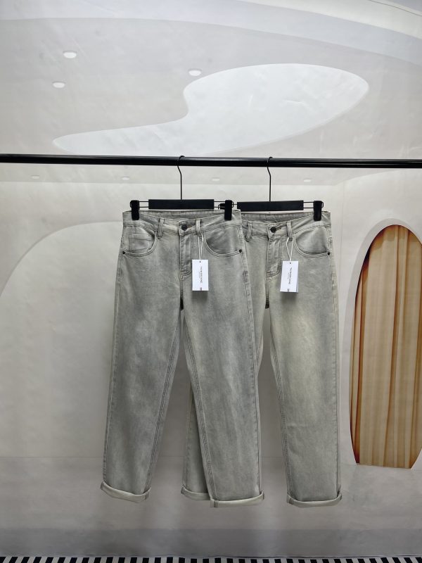 Luxury Thom Browne Pants Blue Denim Classic Style