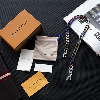 Best Selling Louis Vuitton Necklace Blue Monogram Style