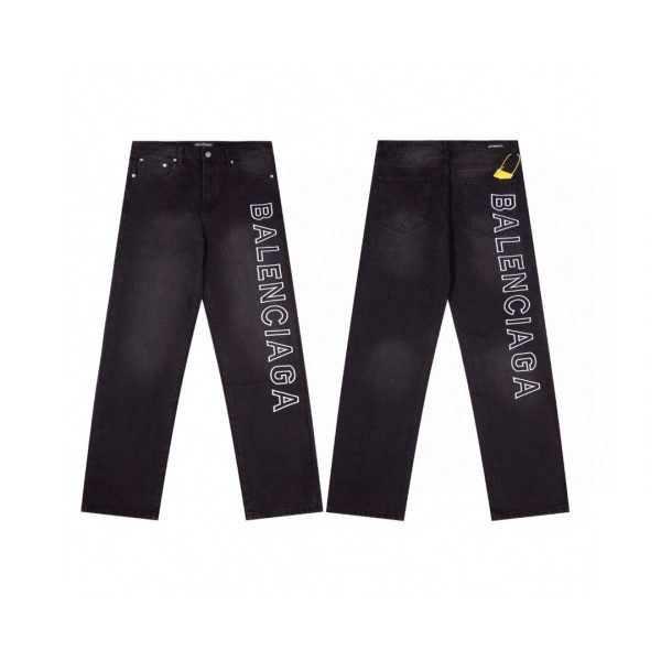 Luxury Balenciaga T-Shirt Black Cotton Embroidered Collection