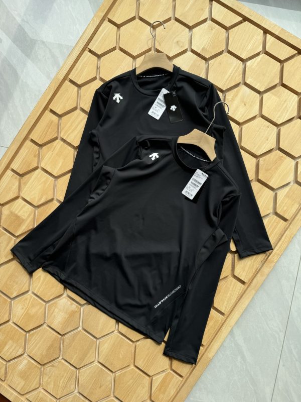High Quality Descente Long Sleeves Black Nylon Classic Luxury