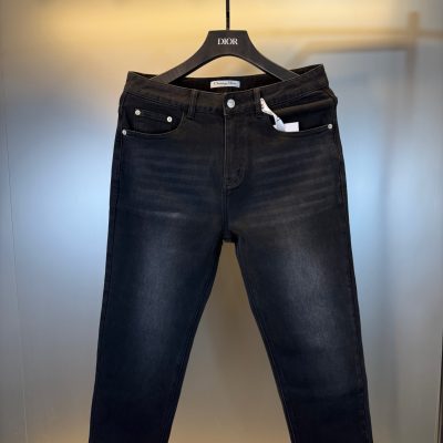 Premium Quality Dior Jeans Black Denim Classic Style