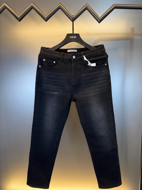 Premium Quality Dior Jeans Black Denim Classic Style