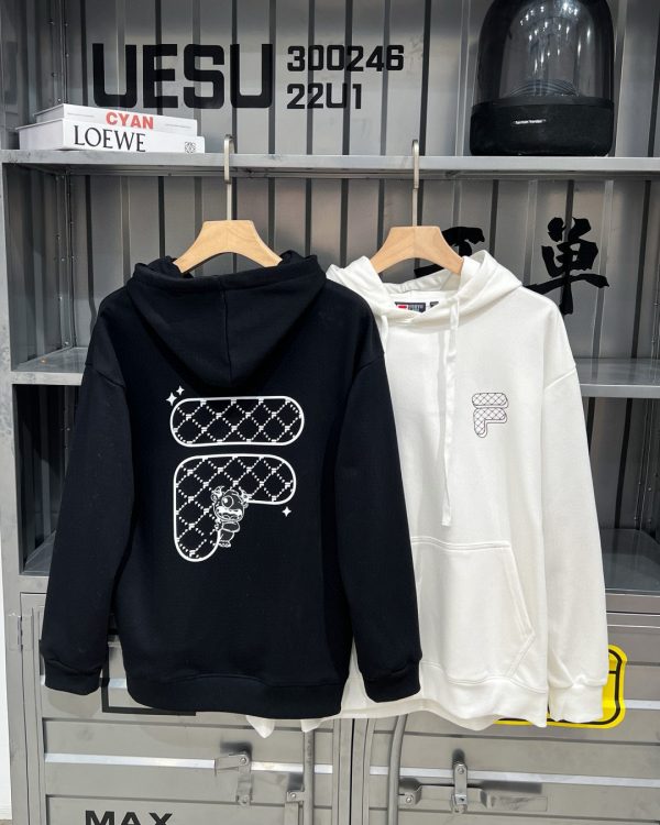 Luxury Fila Sweatshirts Black Cotton Breathable Style