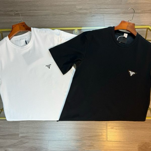 Luxury Prada Short Sleeves Black Logo Collection