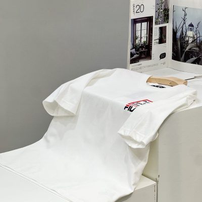 Luxury Fila Short Sleeve Black Cotton Casual Collection