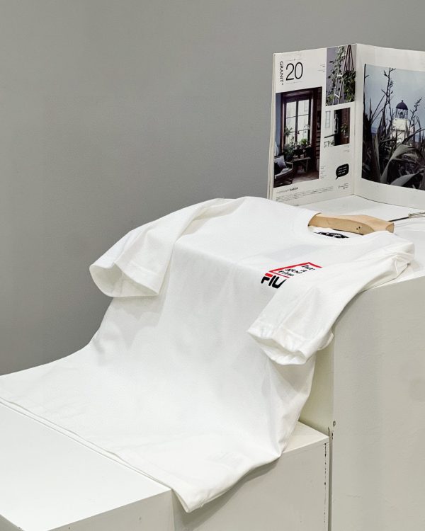Luxury Fila Short Sleeve Black Cotton Casual Collection