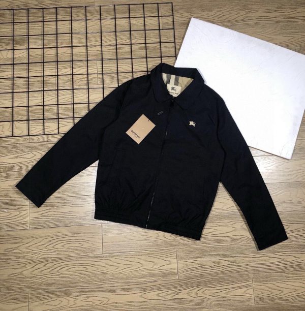 High Quality Burberry Coat Black Embroidered Collection