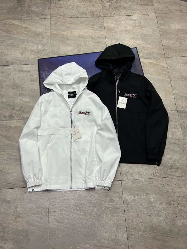 Premium Balenciaga Coats Black Embroidered Style
