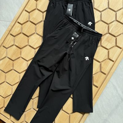 Premium Quality Descente Trousers Black Logo Luxury