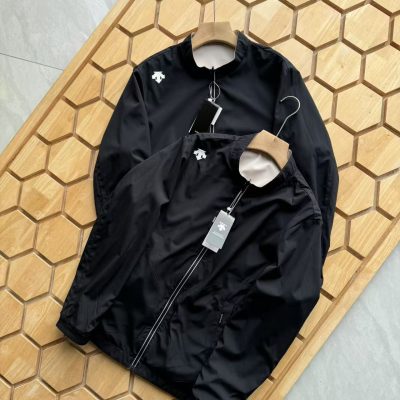 Premium Descente Coat Black Casual Style