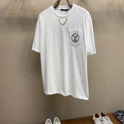 Best Selling Louis Vuitton Short Sleeves Cotton Classic Style