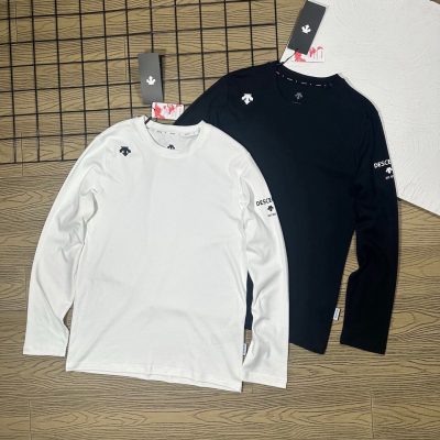 Premium Descente Long Sleeves Black Logo Style