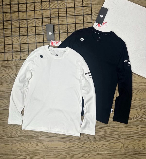 Premium Descente Long Sleeves Black Logo Style