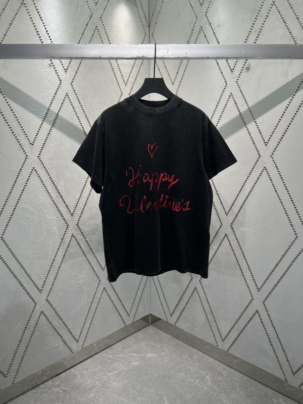Best Selling Balenciaga Short Sleeves Red Cotton Classic Style