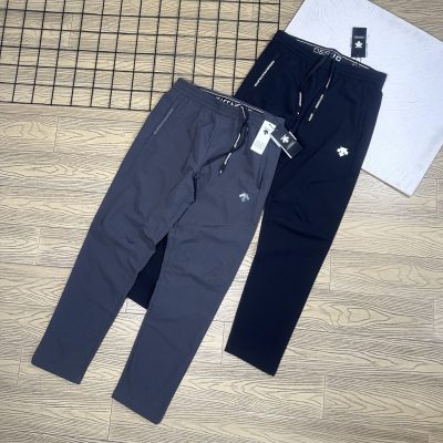 Premium Descente Pants Black Casual Style