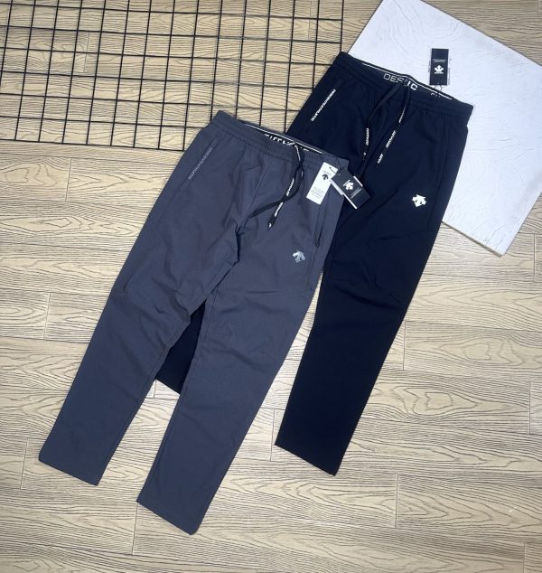 Premium Descente Pants Black Casual Style