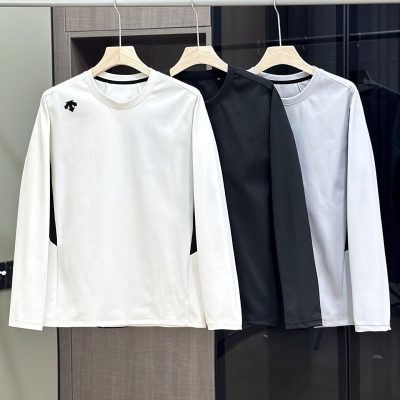 Premium Descente Hoodie White Polyester Casual Style