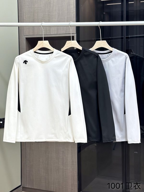 Premium Descente Hoodie White Polyester Casual Style