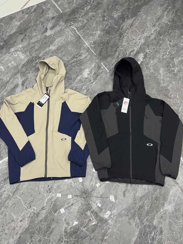 Luxury Oakley Jackets Black Nylon Breathable Style